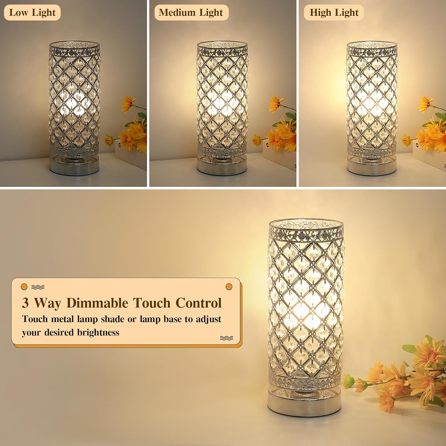 Dimmable Luxe Glass Desk Lamp - View 3