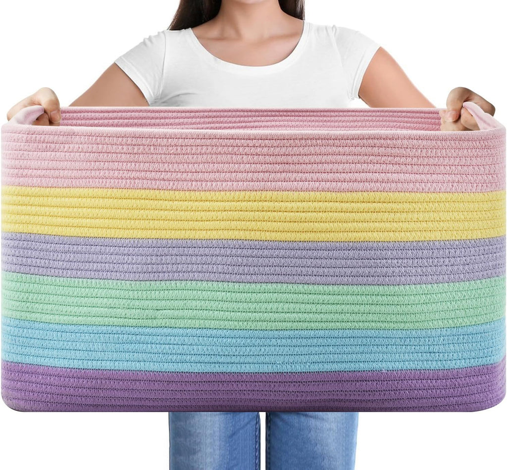 Boho Black Throw Pillow — Light Rainbow