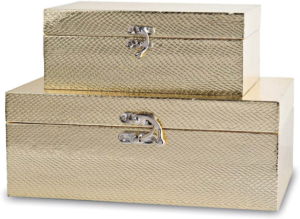 Luxe Wood Storage Basket — Set of 2