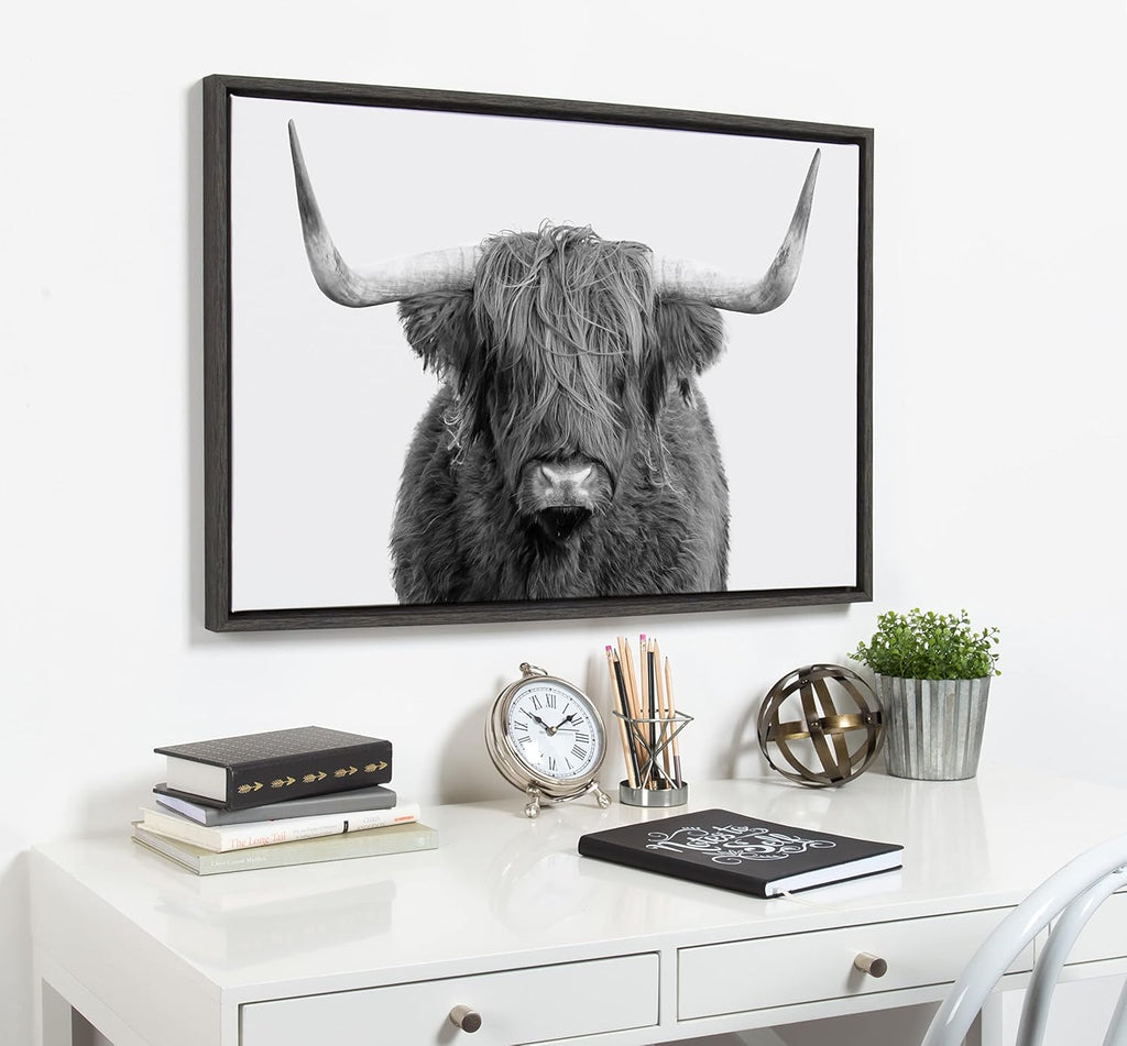 Framed Farmhouse Fabric Canvas Wall Art — 33" - View 3