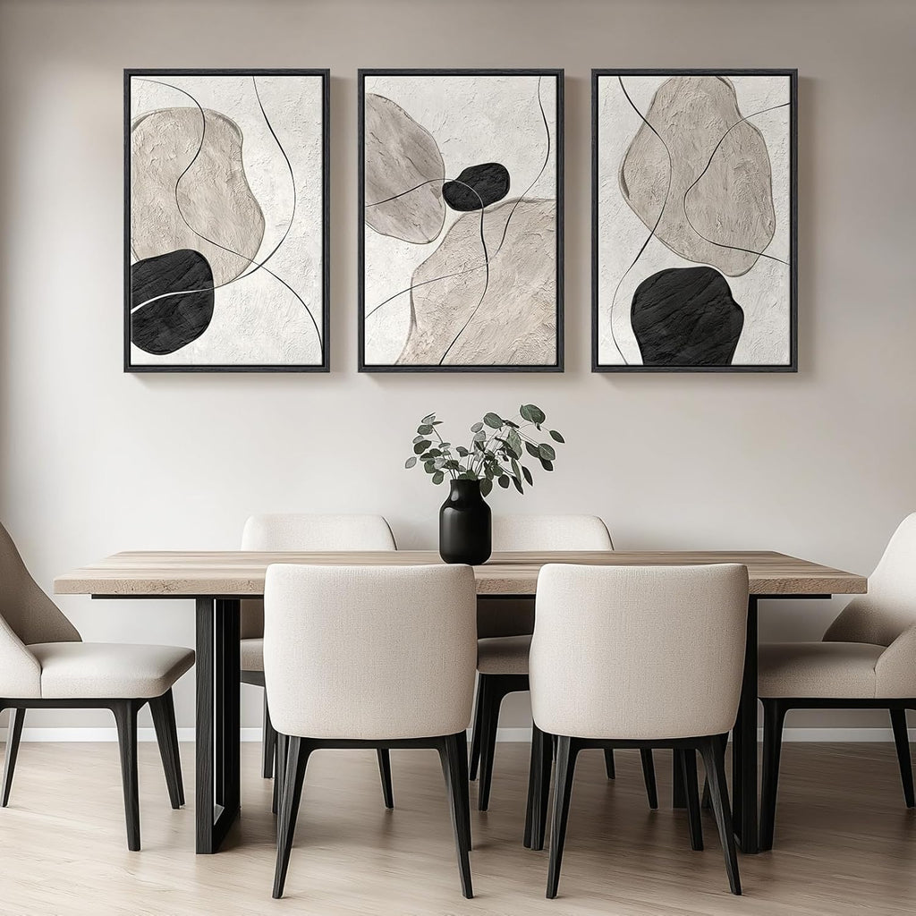 Framed Modern Beige Wall Decor — 24" - View 3