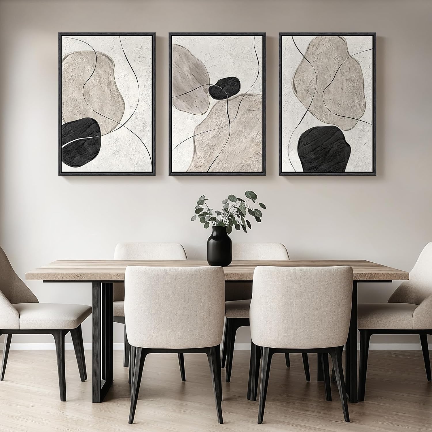 Framed Modern Beige Wall Decor — 24" - View 3