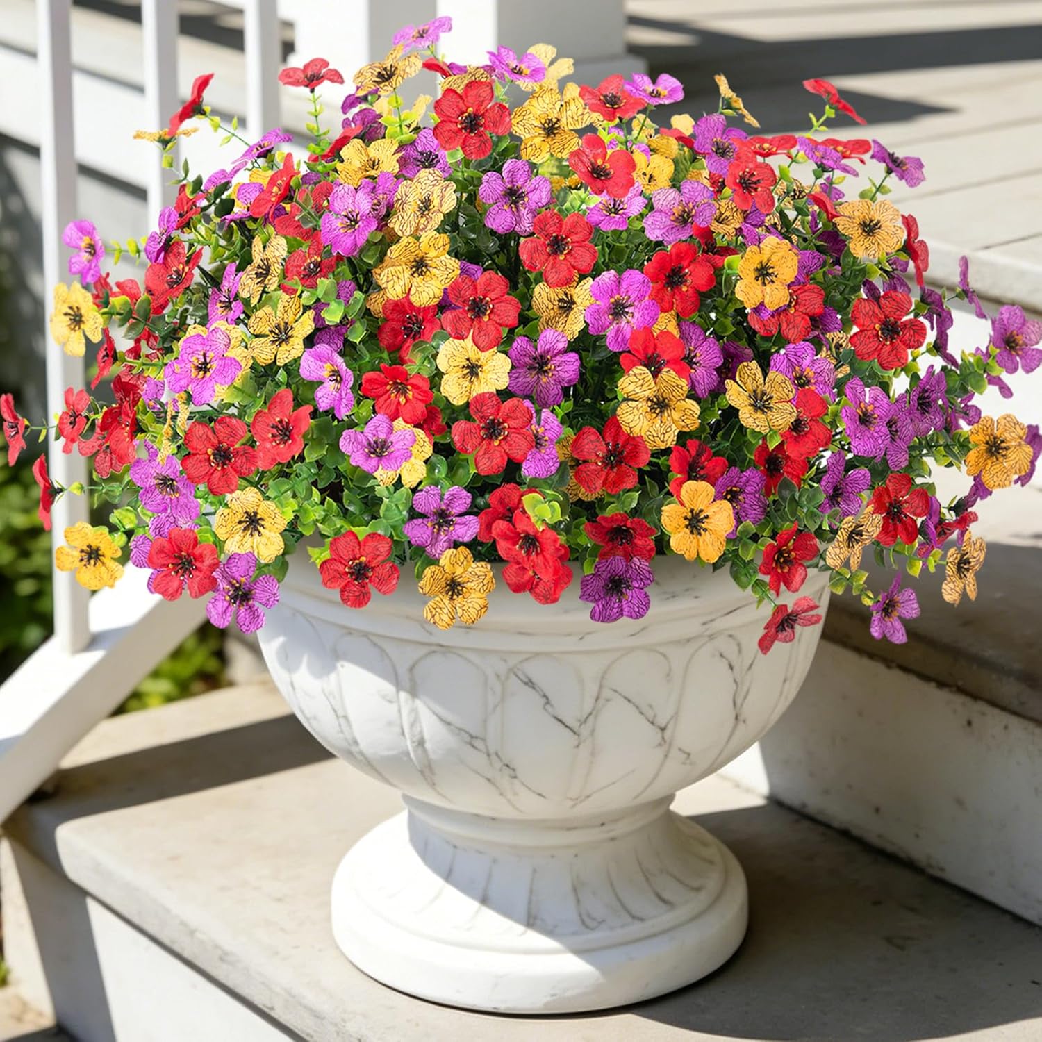 Pink Artificial Plant — Red Purple Yellow