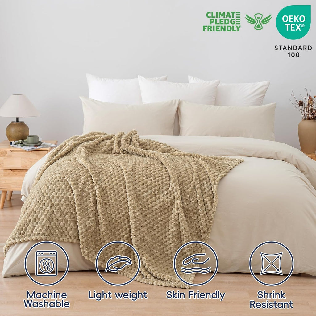 Luxe Beige Throw Pillow — 50" - View 7