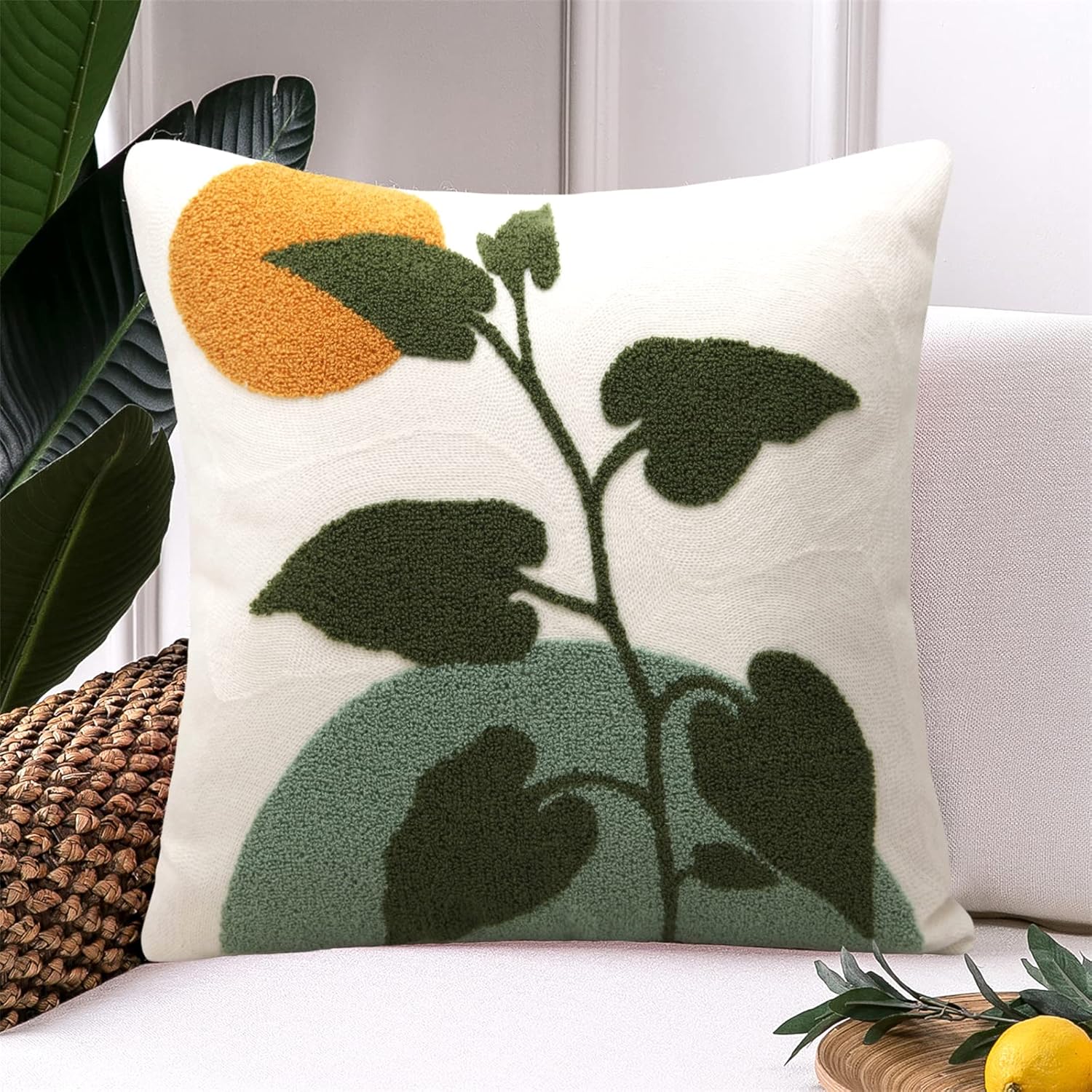Boho Black Pillow Cover — 18" — Plant-a