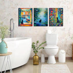 Framed Black Canvas Wall Art — 12x16 - View 7