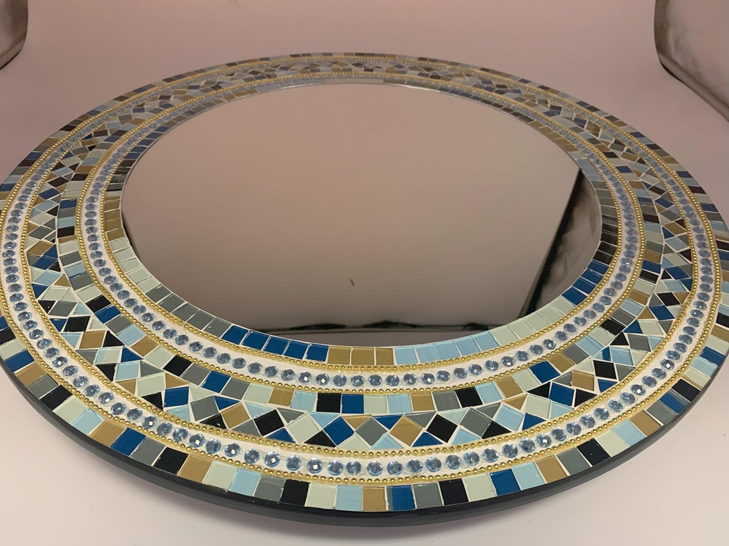 Round Glass Wall Mirror - View 3
