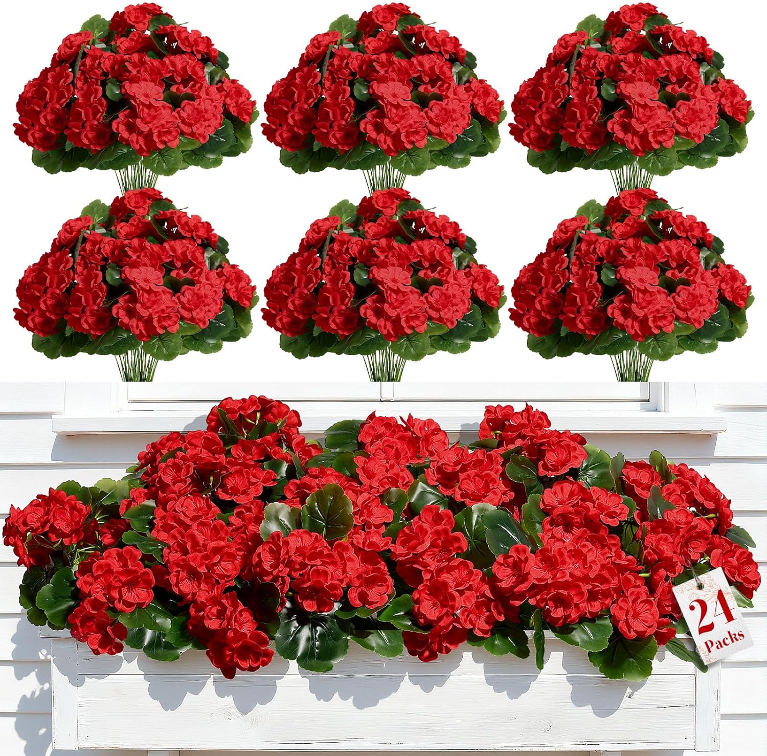 Pink Artificial Plant — Red