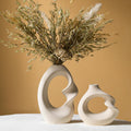 Modern Wood Flower Vase — Set of 2