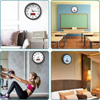 Adjustable Black Wall Clock — 12" - View 4