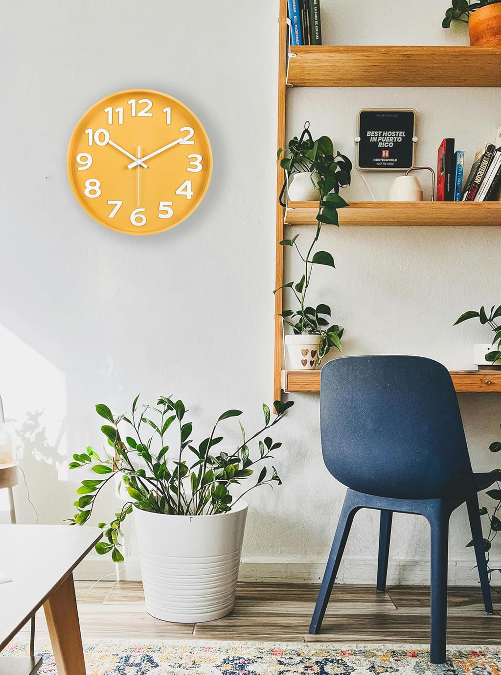 Modern Black Wall Clock — 12" - View 5