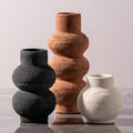 Farmhouse Brown Flower Vase — Set of 3 — 11-rust