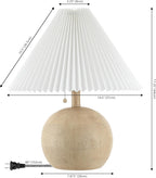 Linen Mid-Century Beige Table Lamp — 17.25" - View 4