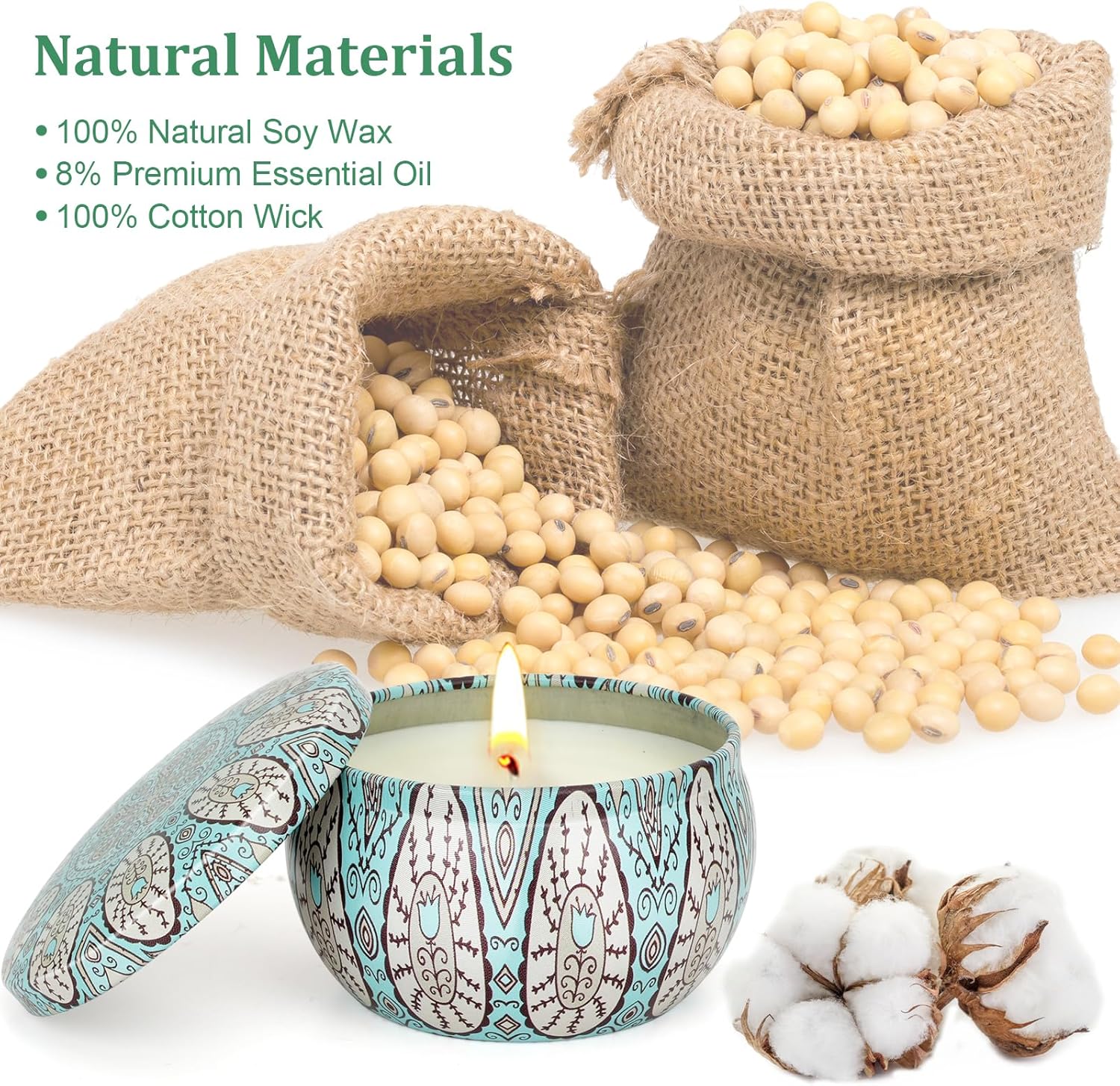 Soy Wax Metal Scented Candle - View 3