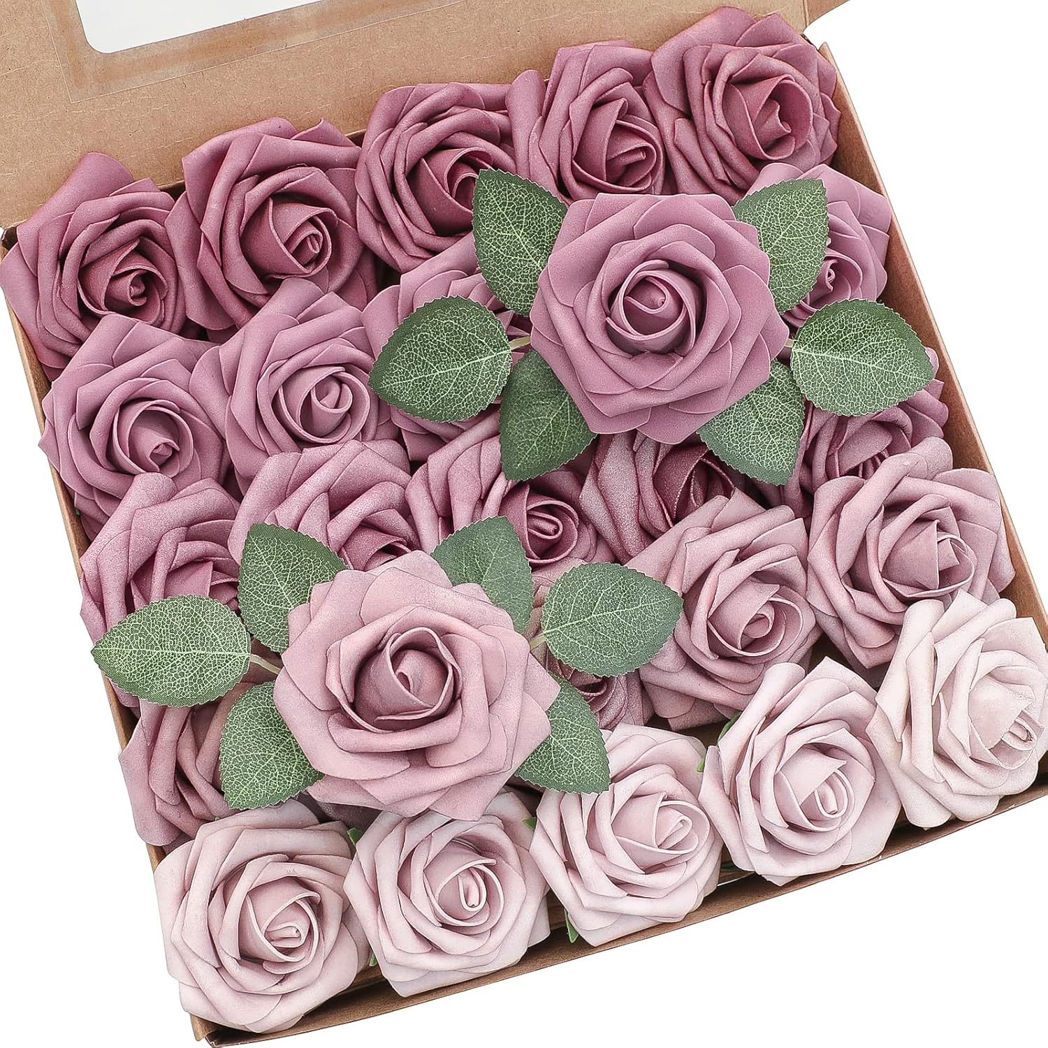 Beige Artificial Flowers — 3" — Shades of Mauve