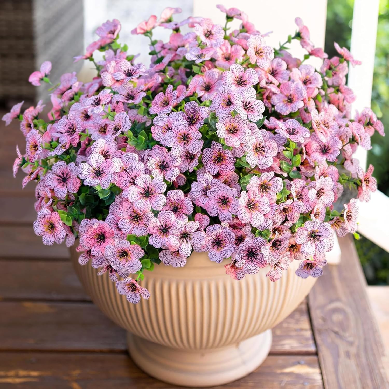 Beige Artificial Flowers — Pink