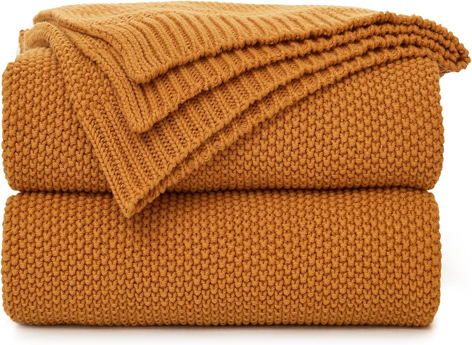 Knit Beige Throw Pillow — 60" — 60"x80"