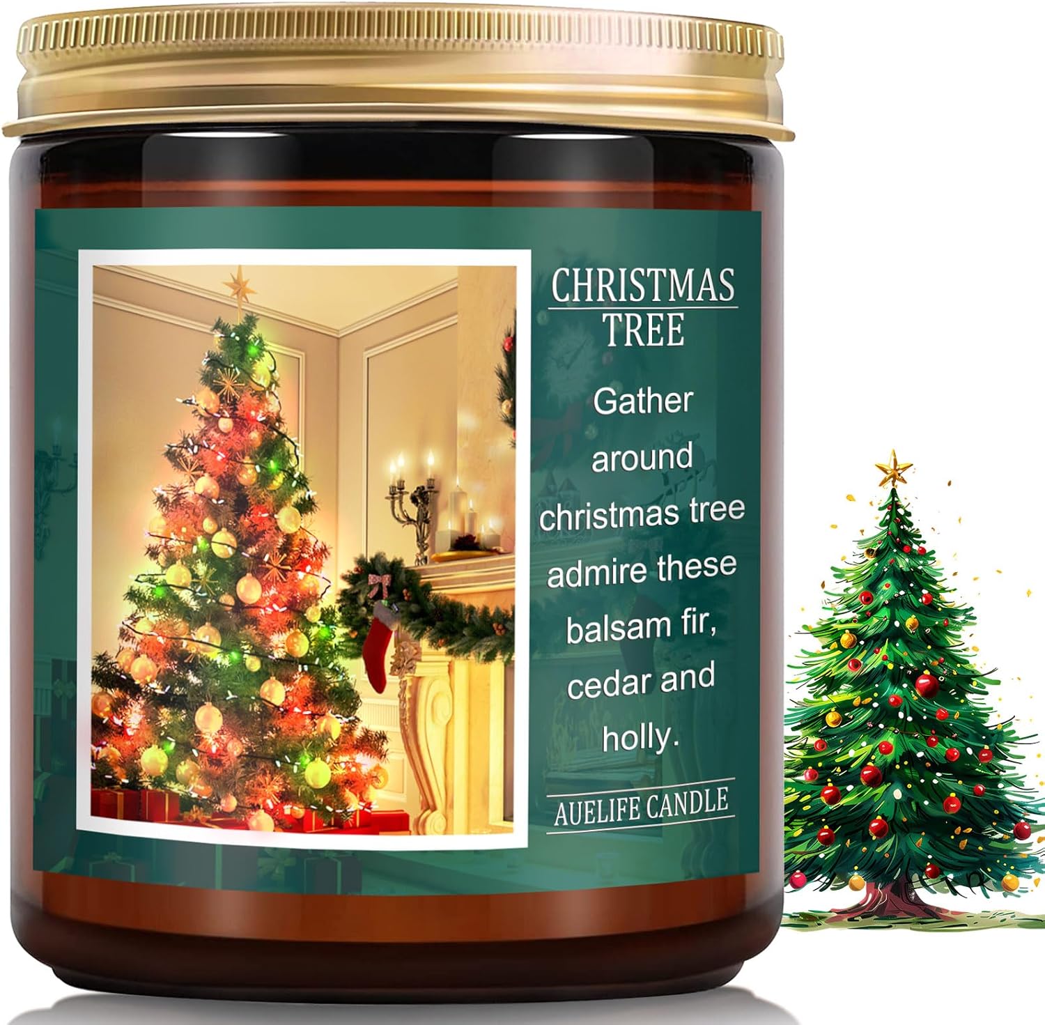 Soy Wax Scented Candle — Set of 4 — Christmas Tree
