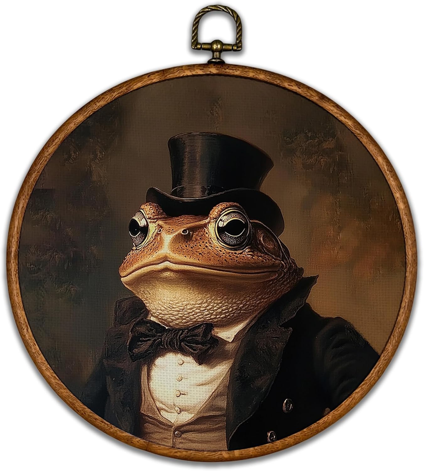 Vintage Farmhouse Fabric Wall Art — 10" — Frog