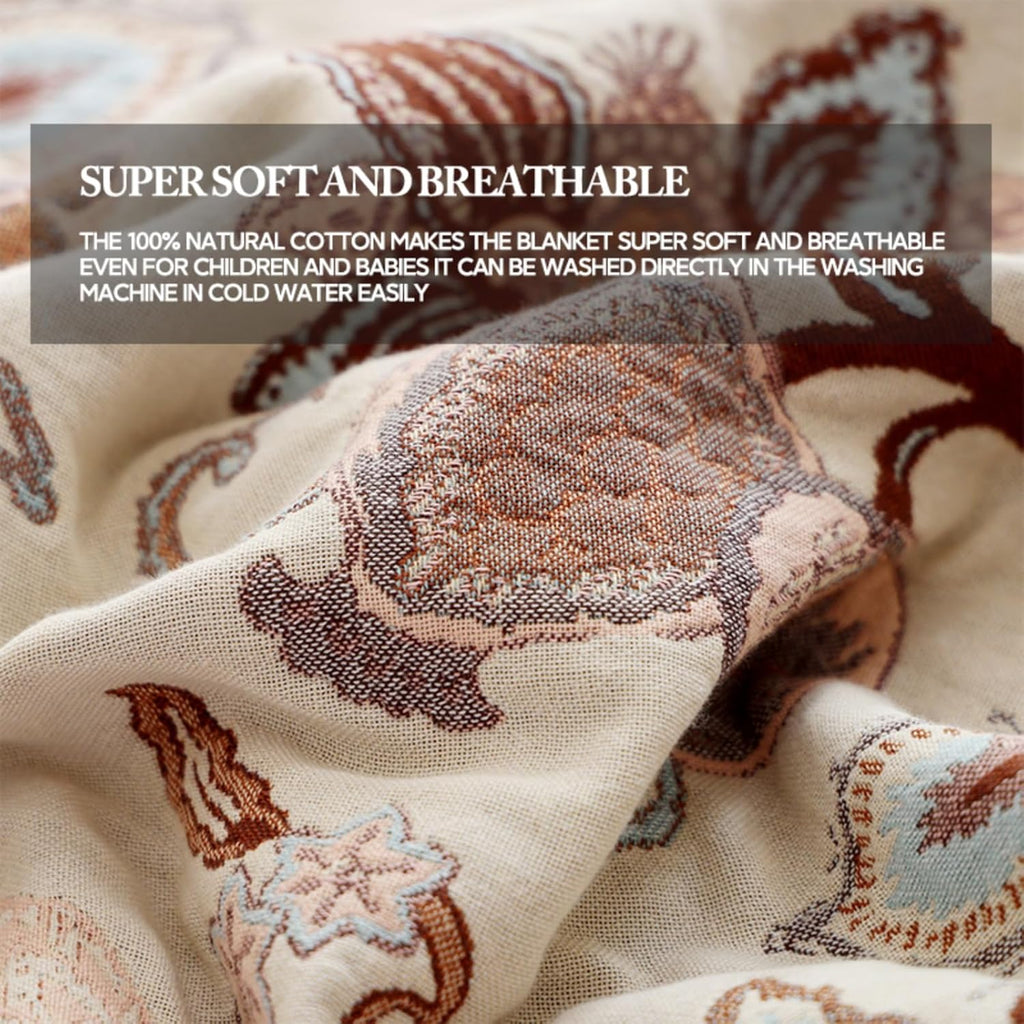 Boho Blue Throw Pillow — 90" - View 6
