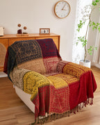 Chenille Boho Beige Throw Pillow — 60"