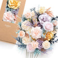 Luxe Beige Artificial Plant — Pk-powder Blue & Pale Lavender