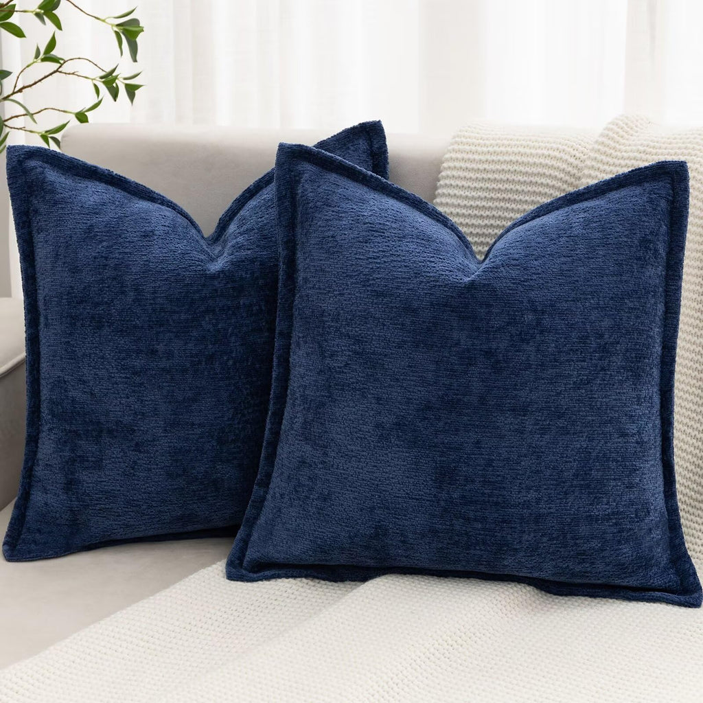 Chenille Boho Beige Throw Pillow Cover — 20"