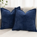 Chenille Boho Beige Throw Pillow Cover — 20"