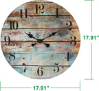 Battery Operated Farmhouse Wood Wall Clock — 18" - View 5