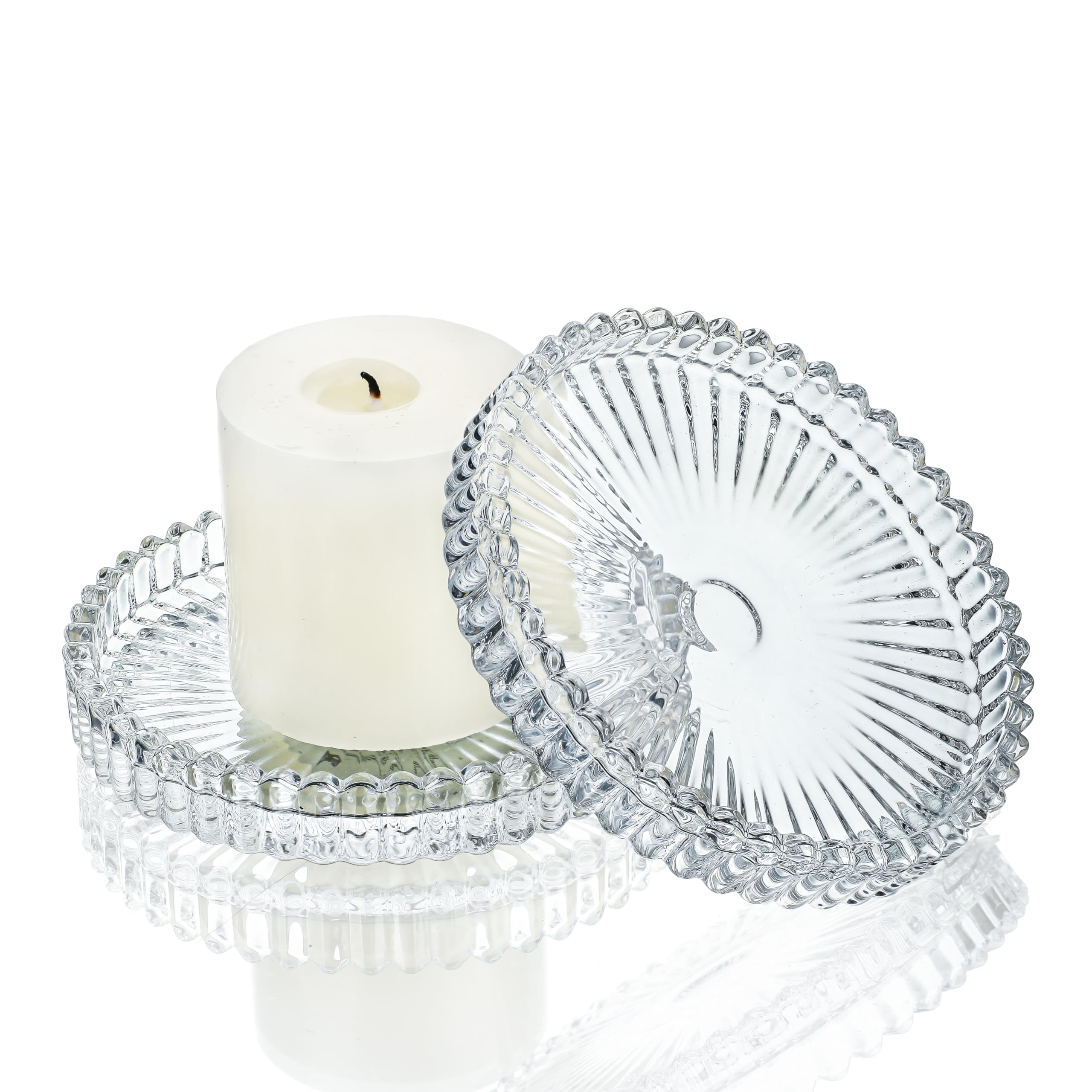 Round White Pillar Candle — 5"
