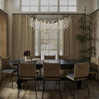 Rectangular Luxe Black Chandelier — 16-Light - View 2