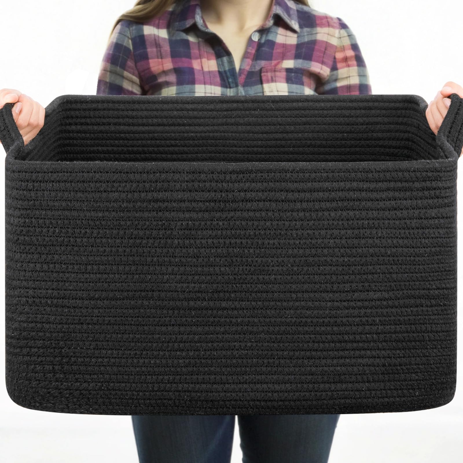 Boho Black Throw Pillow — 19.7"