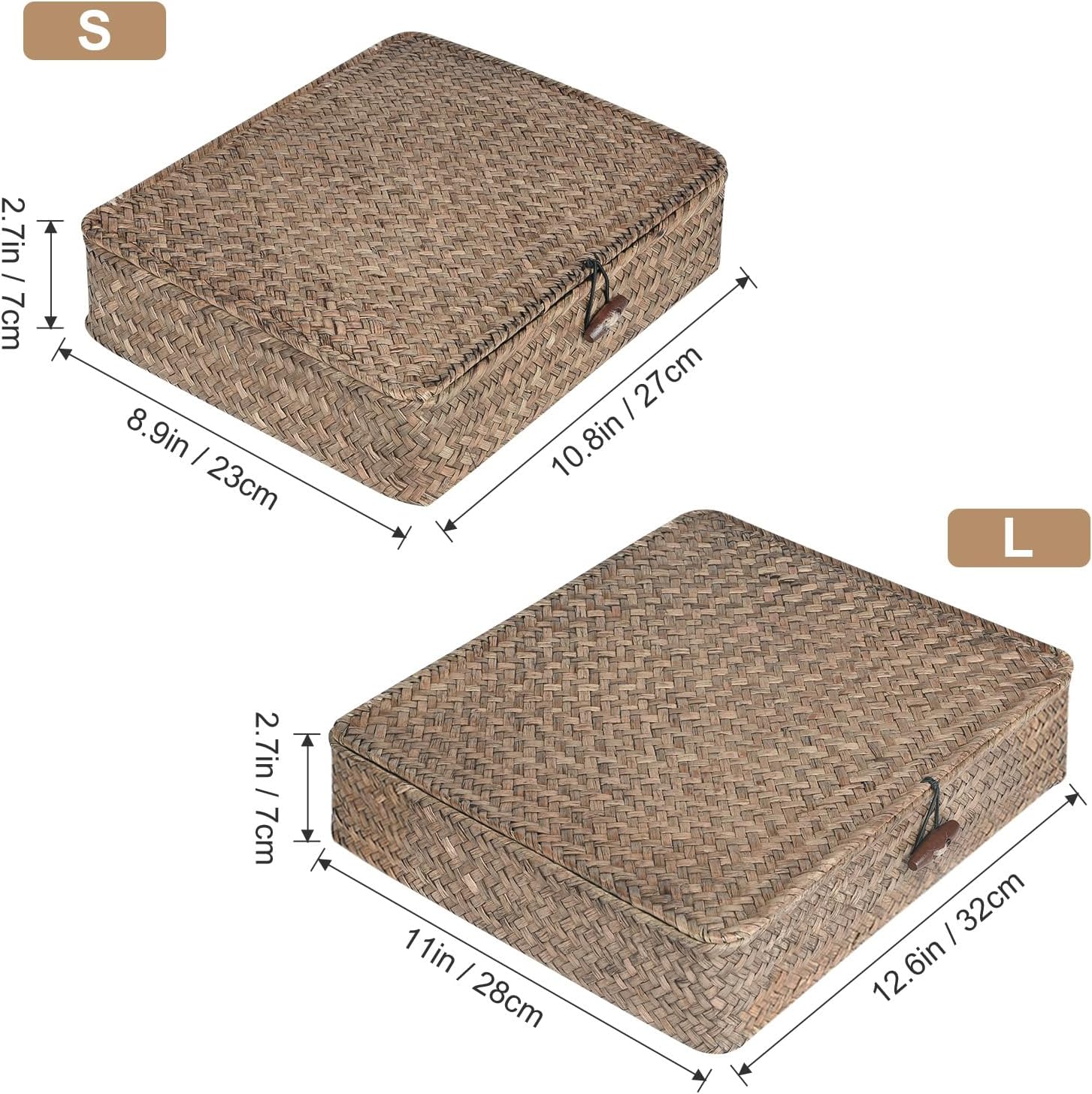 Boho Brown Storage Bin — Set of 2 - View 4