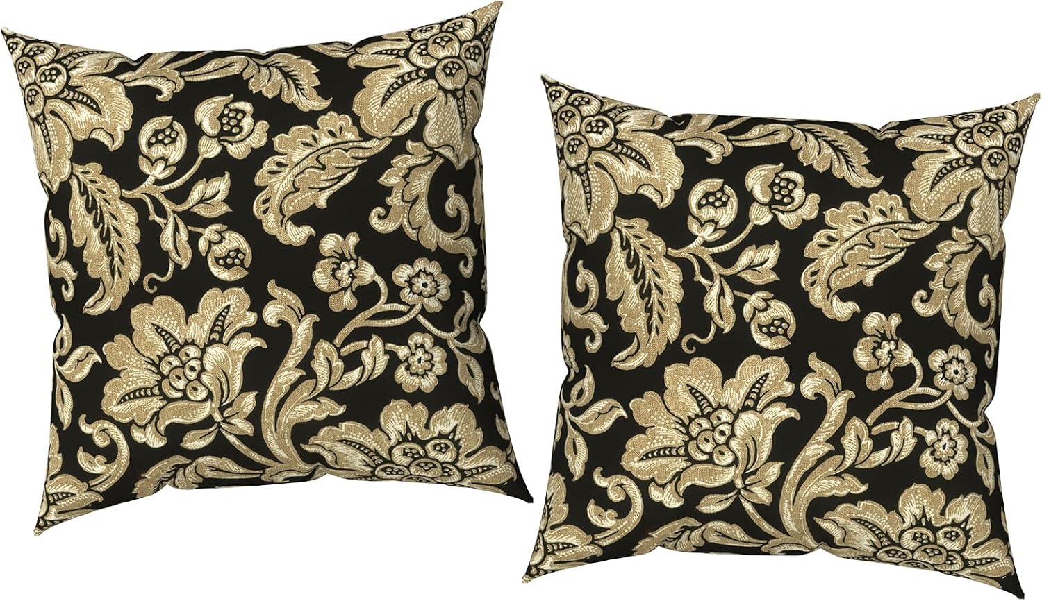 Vintage Modern Beige Throw Pillow Cover — 18" — 16" x 16" (Pack of 2)
