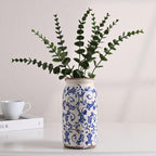 Farmhouse Blue Decorative Vase — 8" - View 6