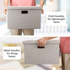 Linen Beige Storage Bin — 6x11 - View 3