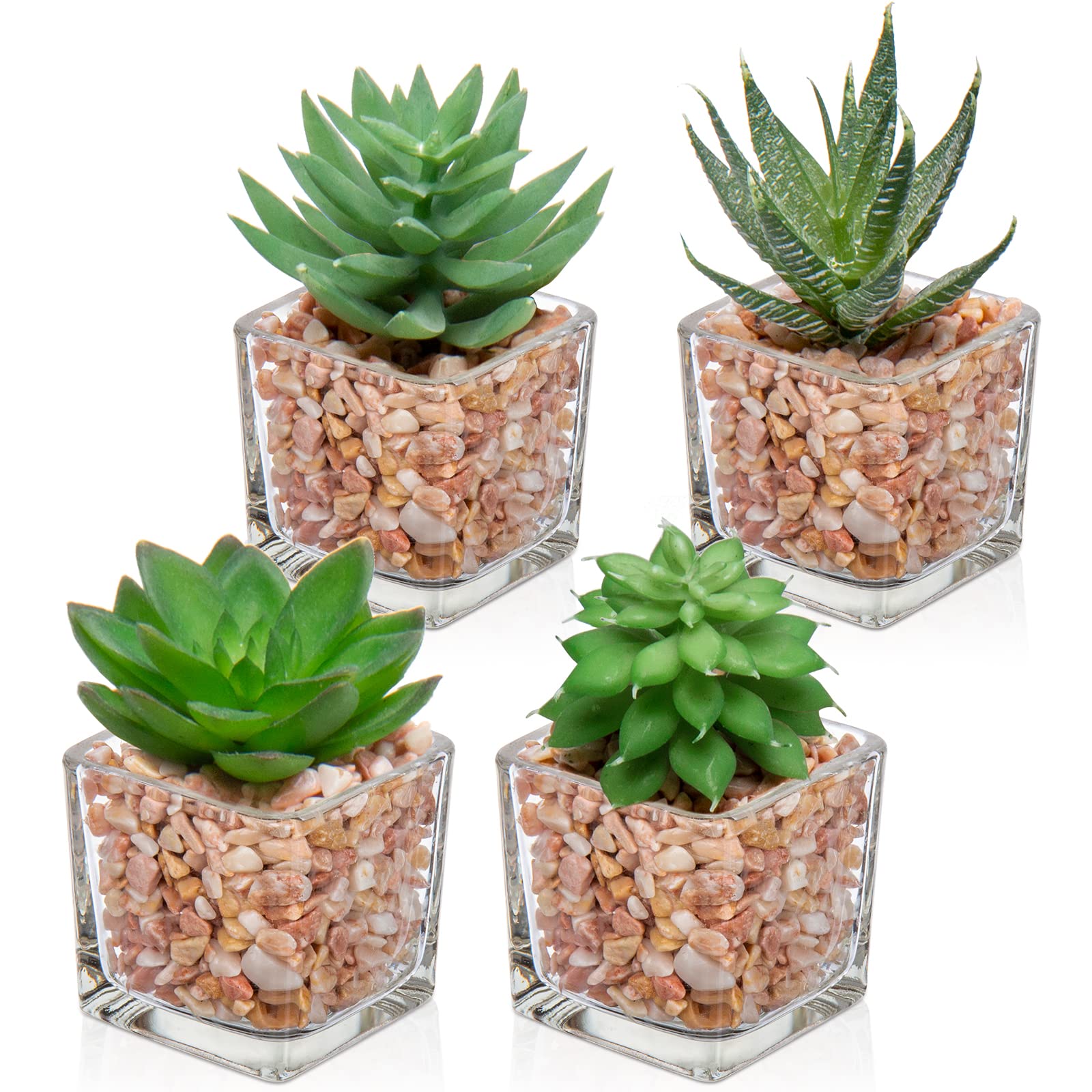 Glass Faux Succulent