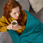 Knit Boho Beige Throw Pillow — 50x60 - View 2