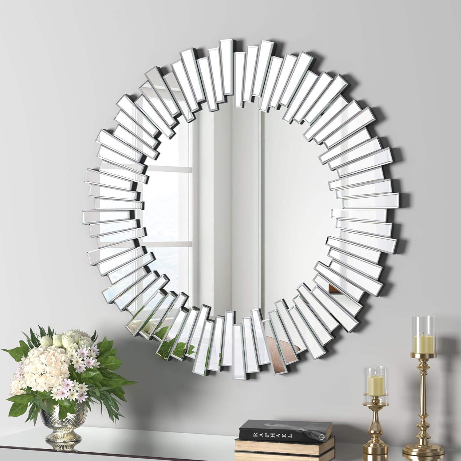 Glass Round Mirror — 32" — A-6