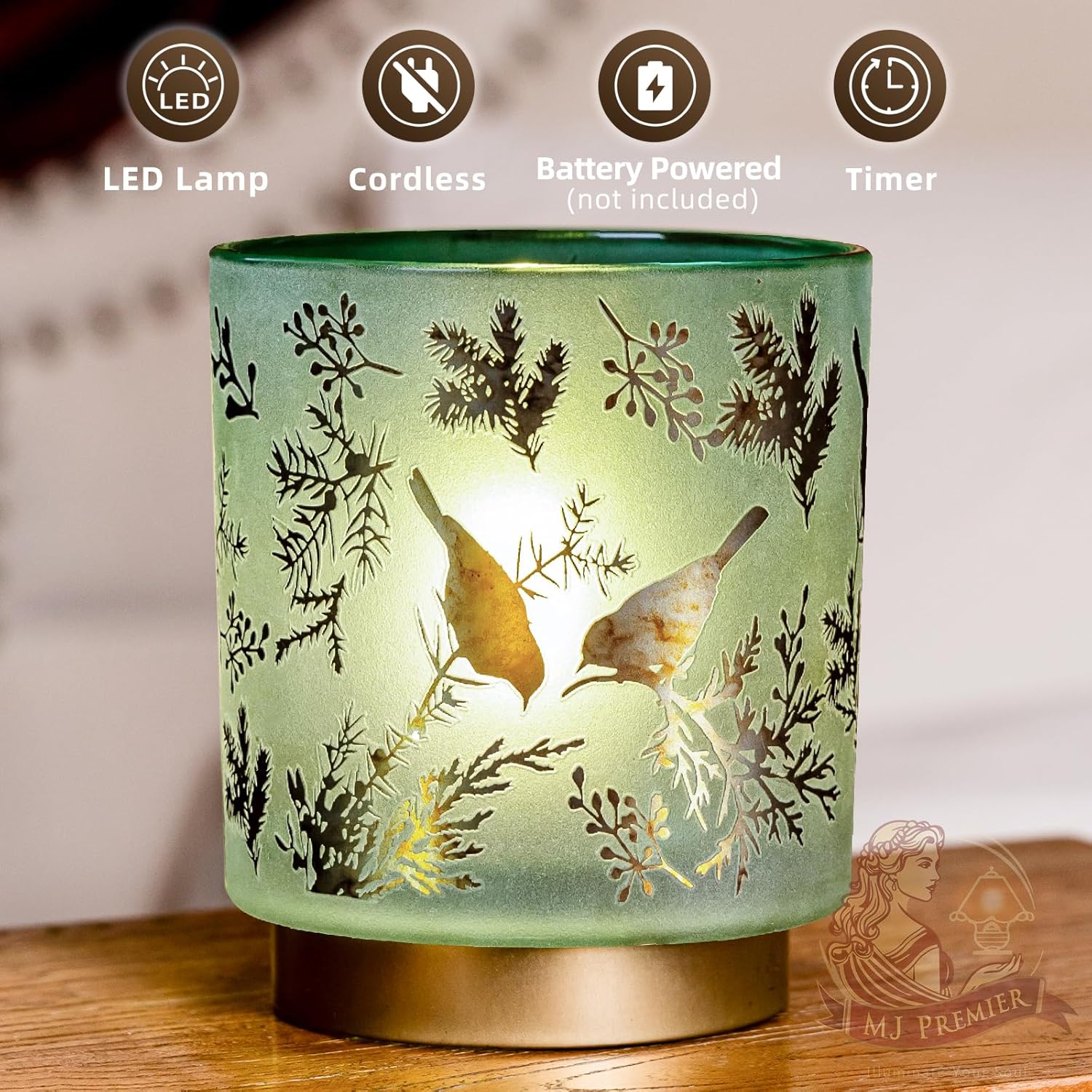 Cordless Metal Table Lamp — 7" - View 2