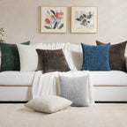 Chenille Boho Beige Throw Pillow Cover — 18" - View 6