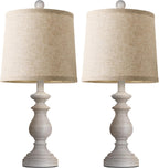 Linen Farmhouse Black Desk Lamp — 22" - View 2