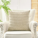 Boho Beige Throw Pillow Cover — 18" - View 3