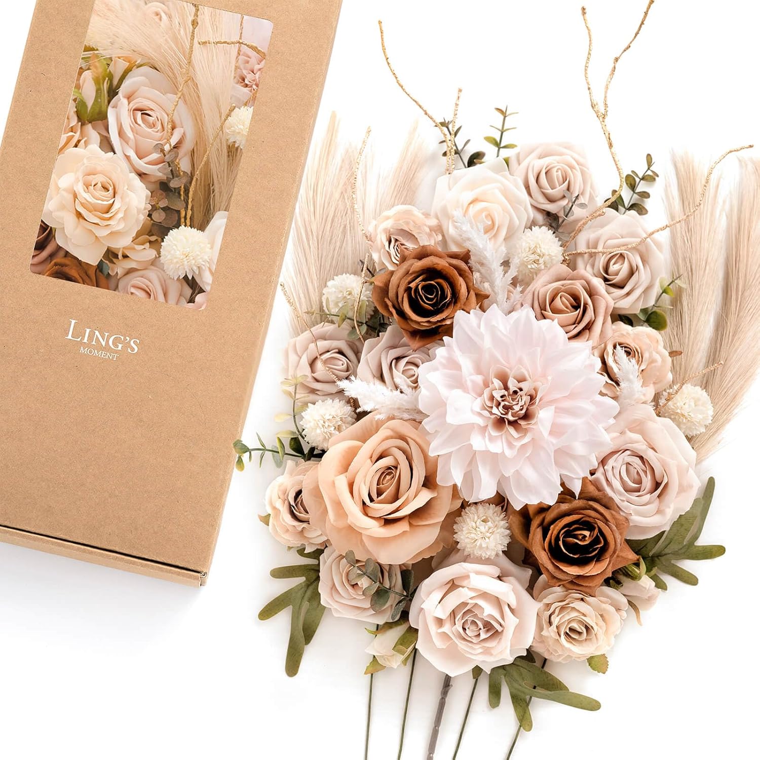Beige Artificial Plant — Beg-beige & Sepia