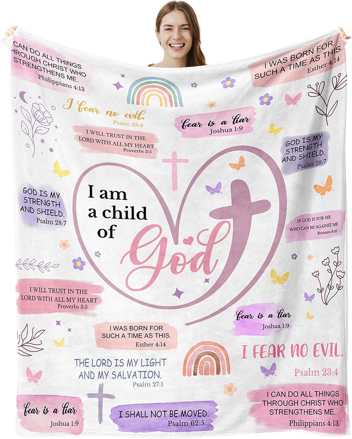 Pink Throw Pillow — 60" — Christian Gifts