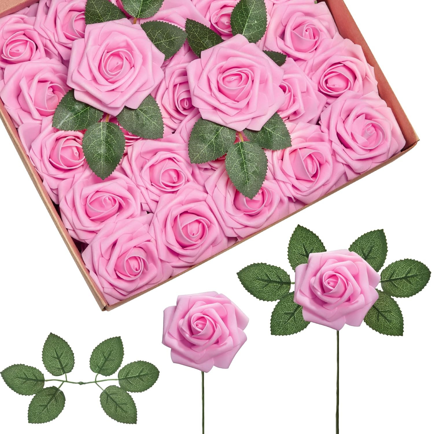 Beige Artificial Flowers — Pink