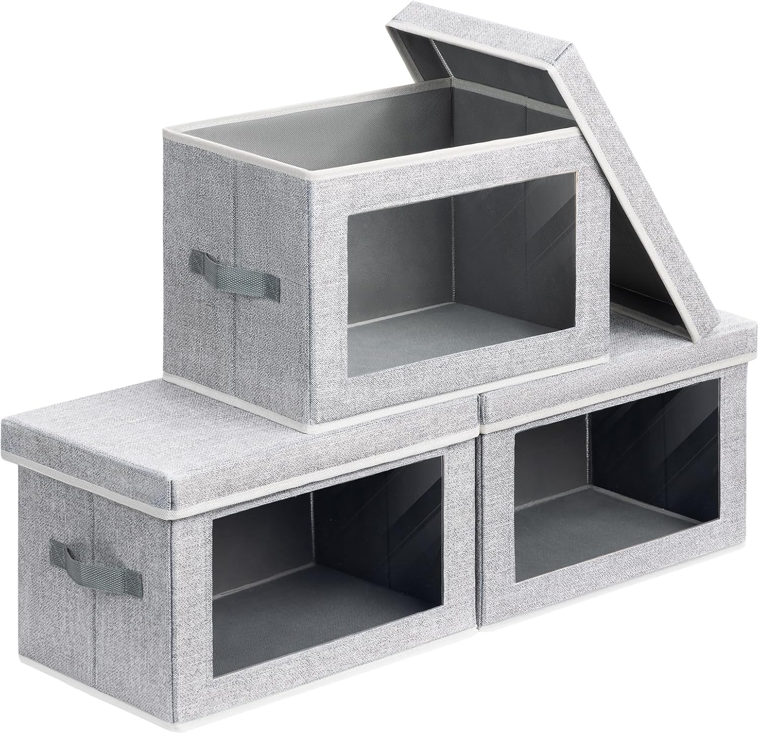 Beige Storage Bin — Light Grey