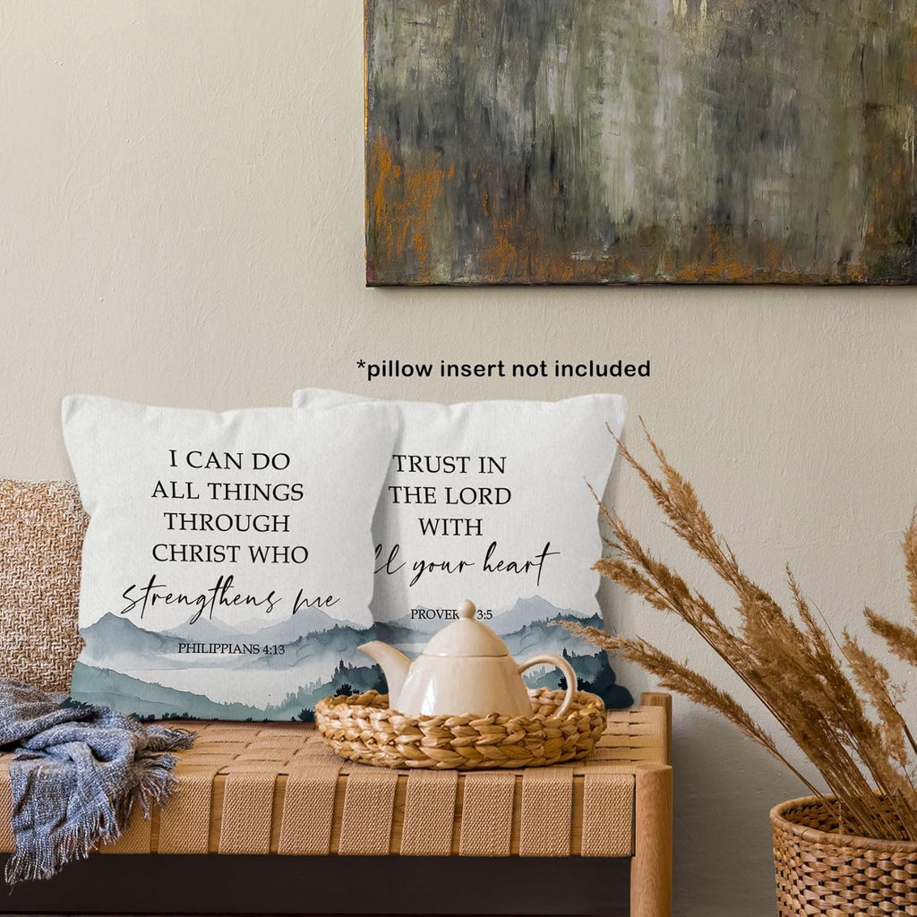 Boho Brown Throw Pillow Cover — 18x18 - View 6