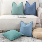 Chenille Boho Beige Throw Pillow Cover — 20" - View 6