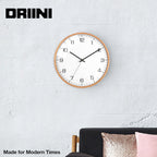 Battery Operated Modern White Wall Clock — 12" - View 7